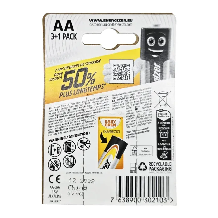 25% SALE Energizer AA Alkaline Power /3ea+1ea/