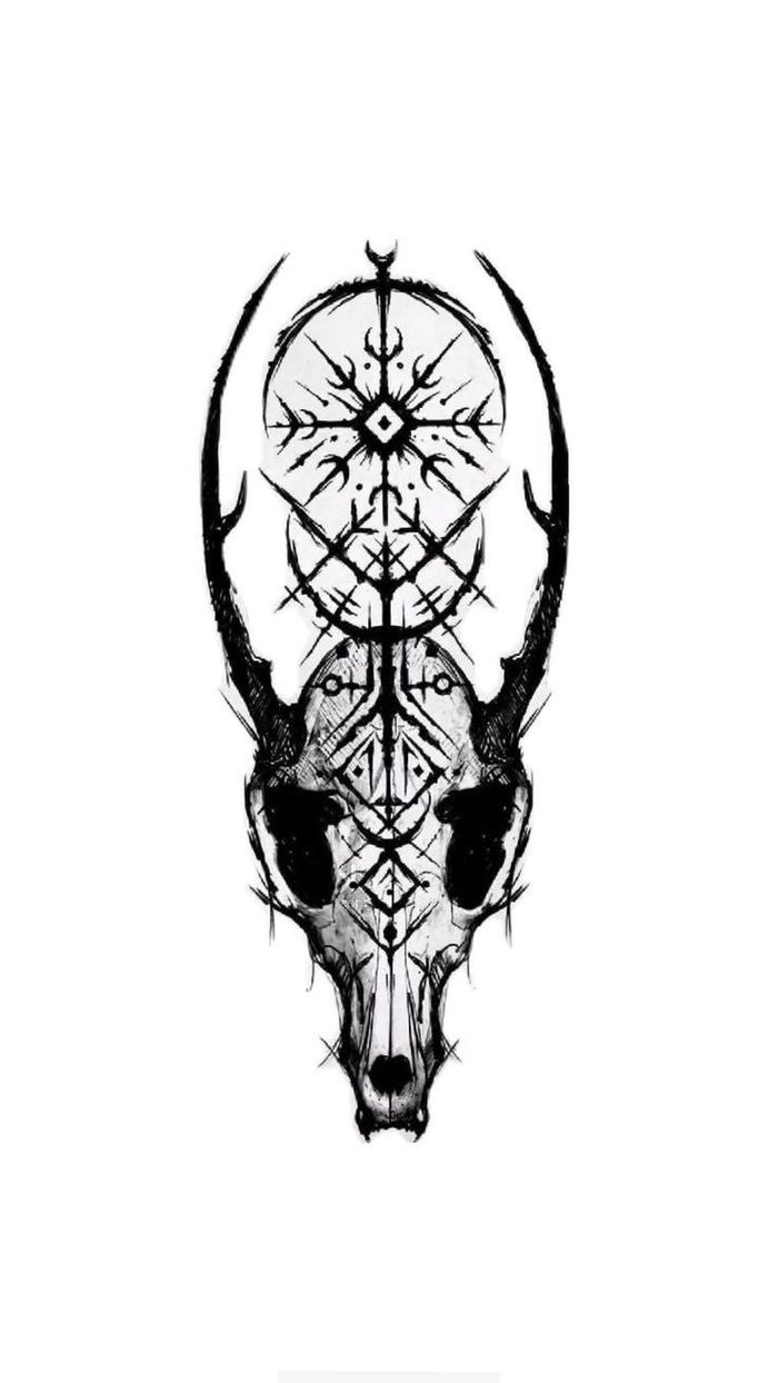 Viking Skull  Гавал Усан шивээс