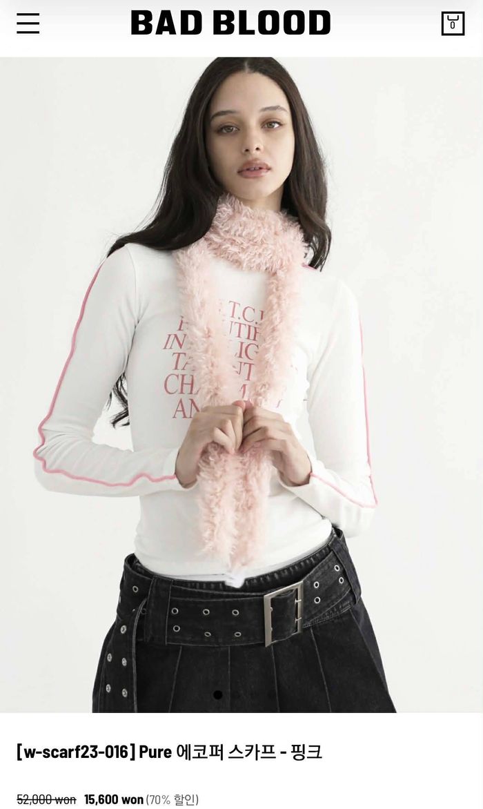 badblood w scarf pink