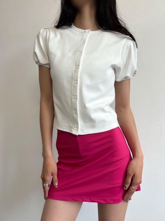 Puff sleeve cardigan