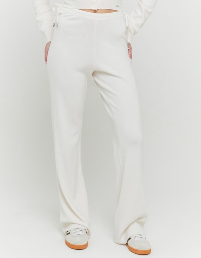 White Knit Trousers