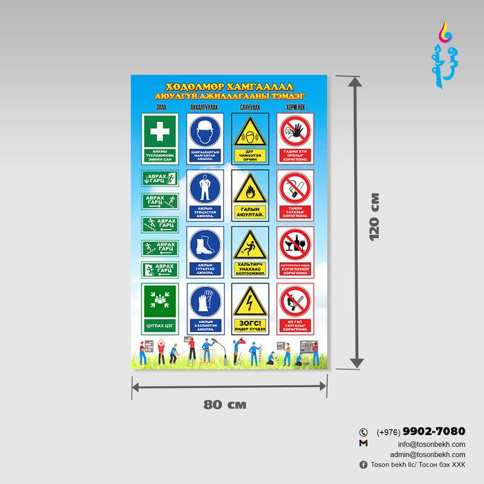 Хөдөлмөр хамгаалал аюулгүй ажиллагааны тэмдэг