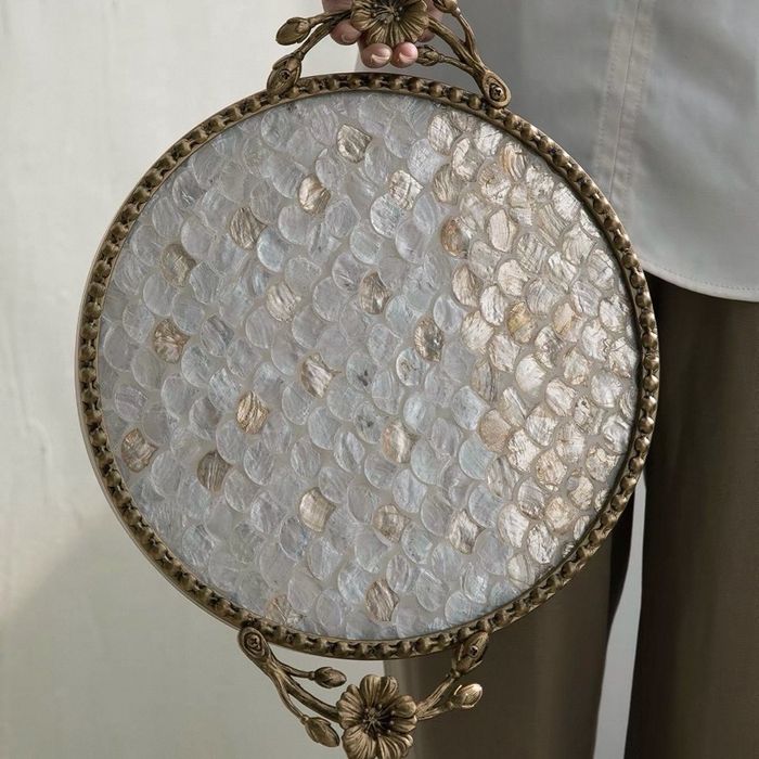 Pearl & Metal Decorative Tray