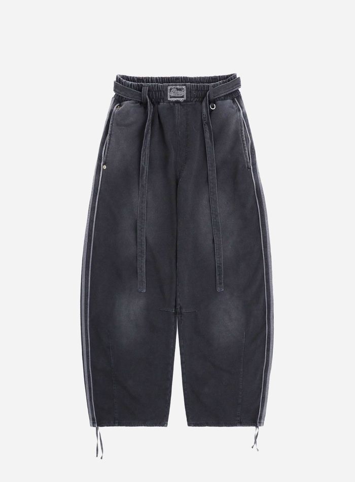Billy Washed Denim Sweatpants - Black