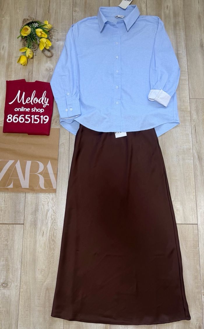 zara silk bor yubka