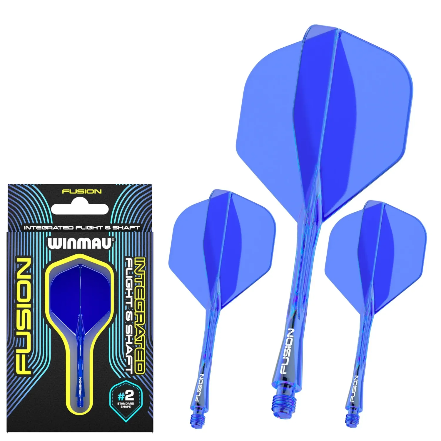 WINMAU Fusion #2 Integrated Flight & Shaft - Blue
