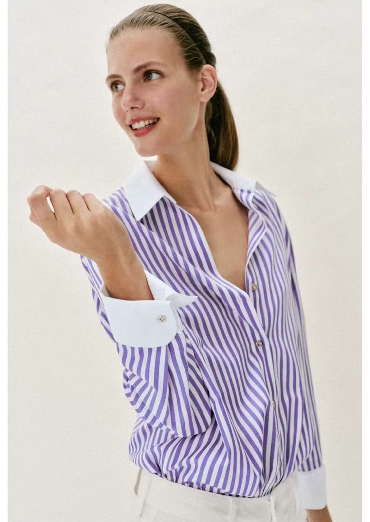 Zara purple stripped
