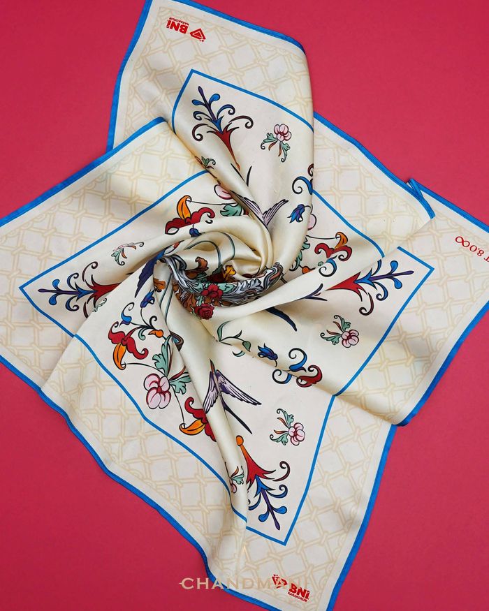 Silk Floral Square Scarf