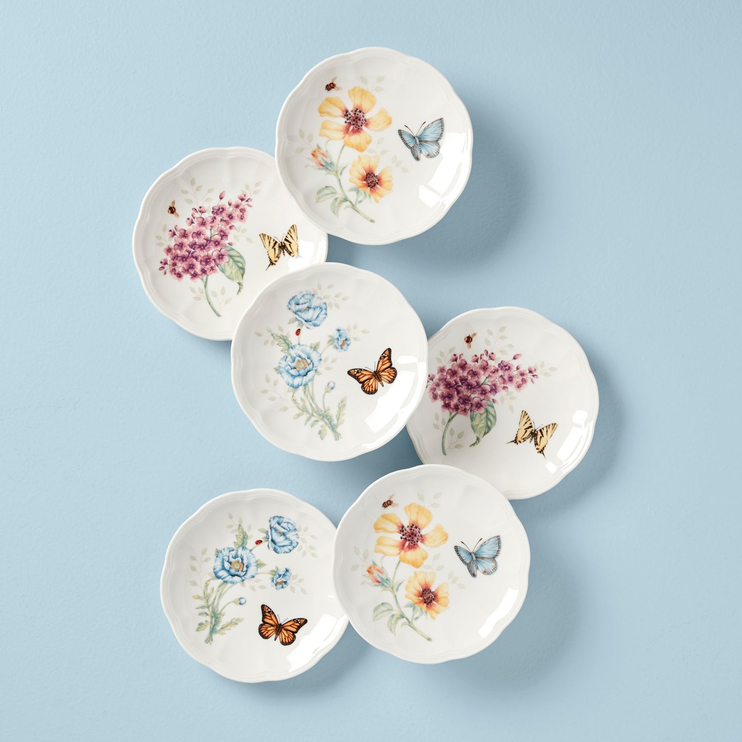 BUTTERFLY MDW DW PARTY PLATES S/6