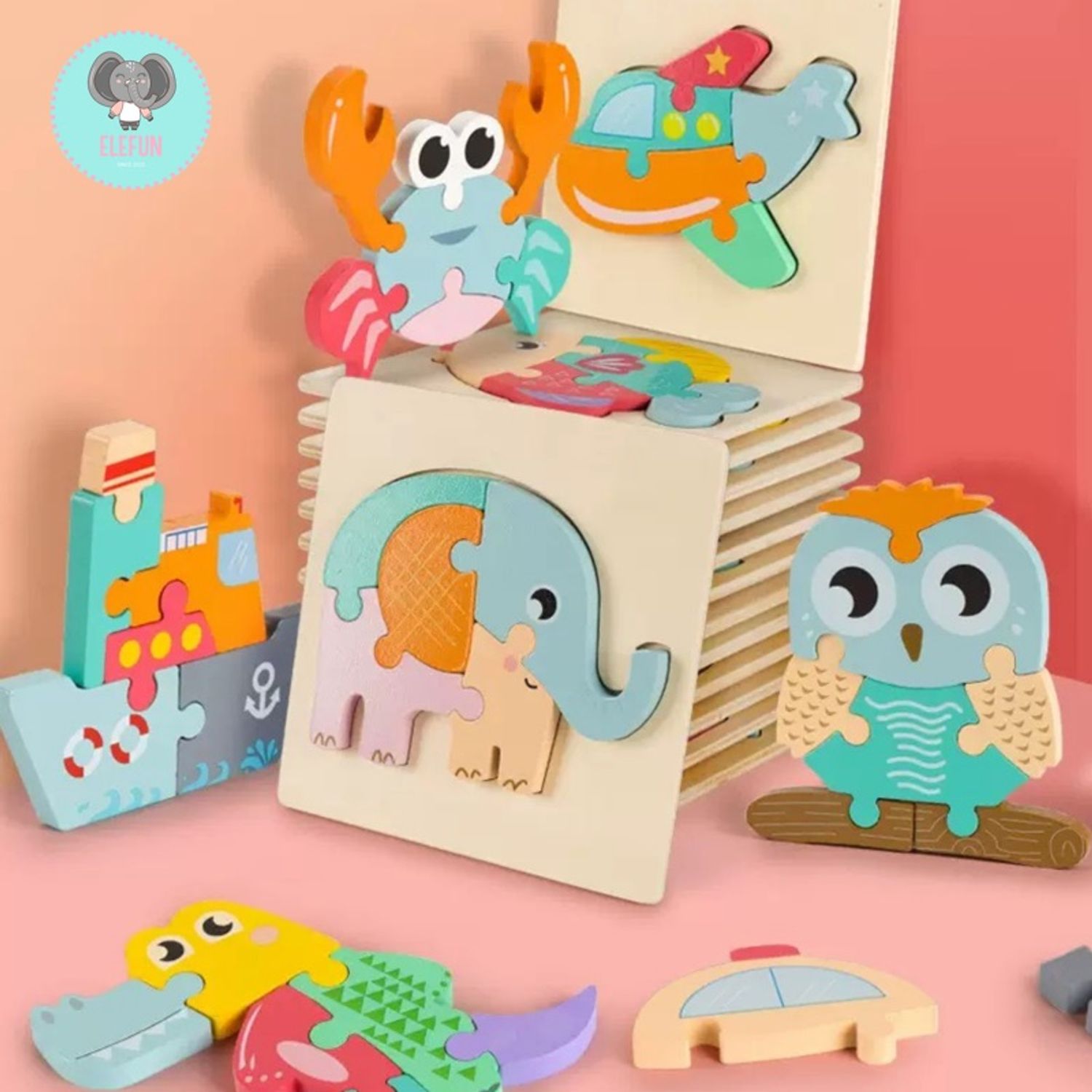 Эвлүүлдэг модон puzzle