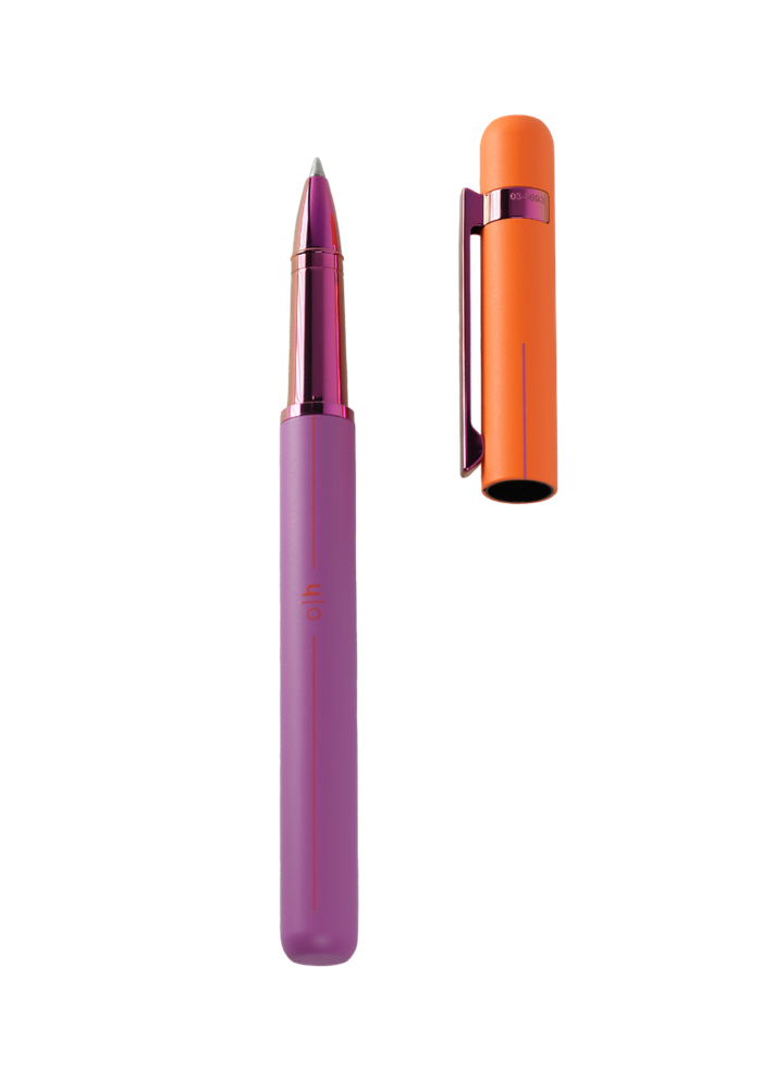 Otto-Hutt Design 03 Rollerball Pen Matt Purple-Orange Purple