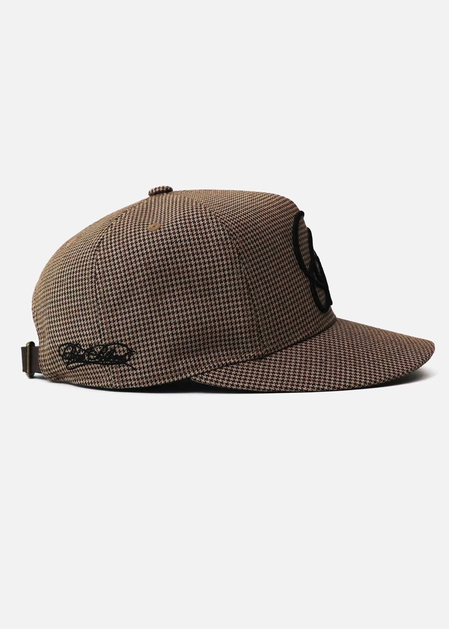 Dark Classic Street Ball Cap - Houndtooth/Brown