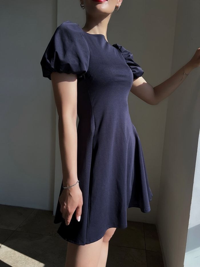 Puff sleeve dress /хөх/