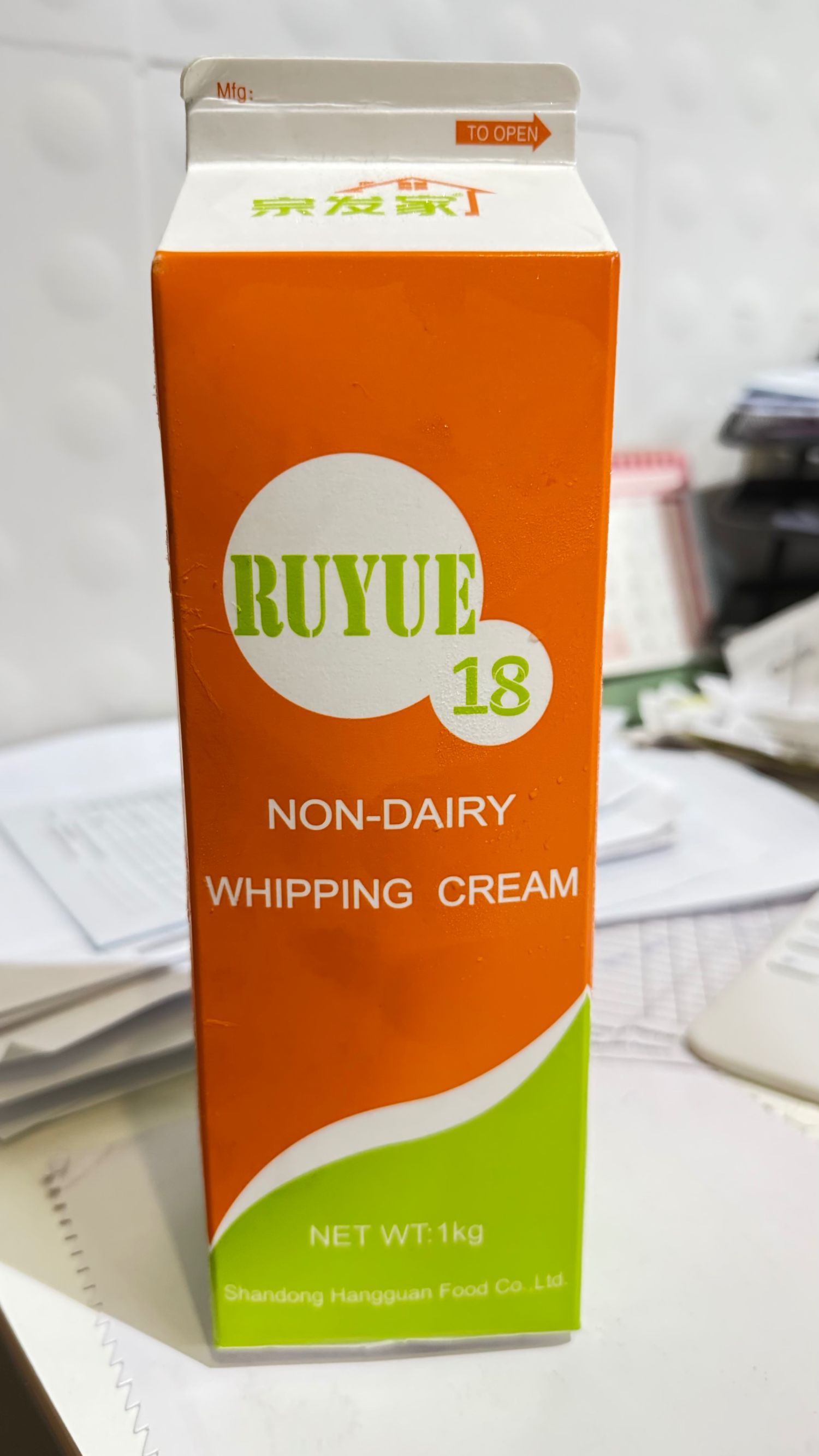 Хятад сүүн крем (non dairy wipping cream) 