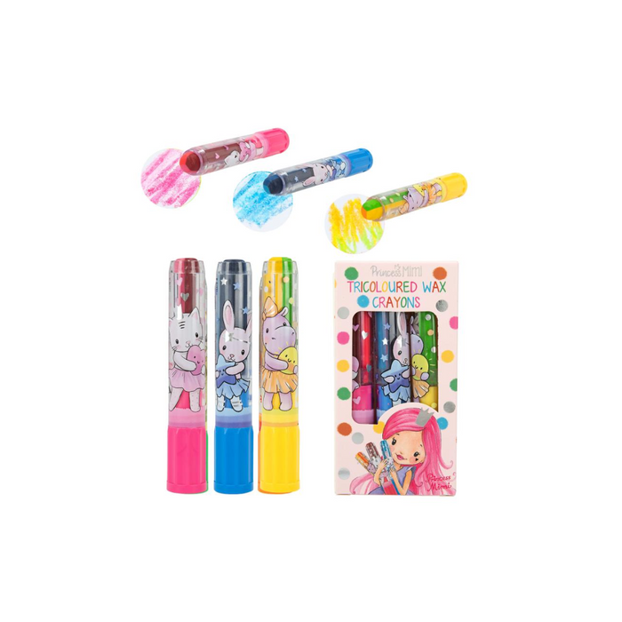 Princess Mimi Tricoloured Wax Crayon
