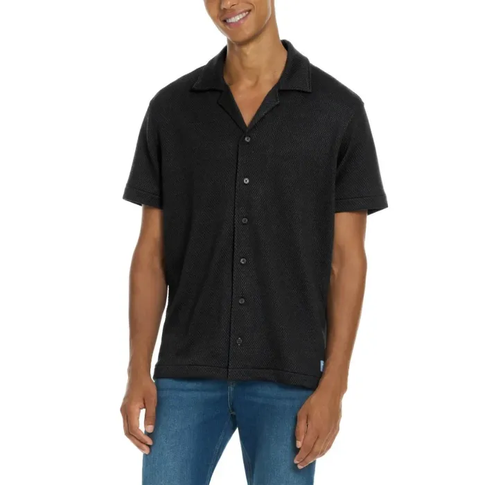 Scotch & Soda Amsterdam Men's Short Sleeve Shirt, Black, XL