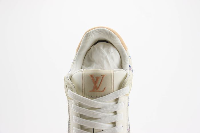 Louis Vuitton- LV Stadium Tweed White Low Top Sneakers 