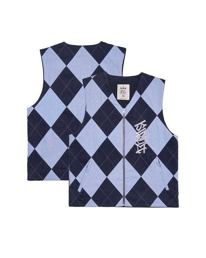 Argyle Vest Blue/Navy