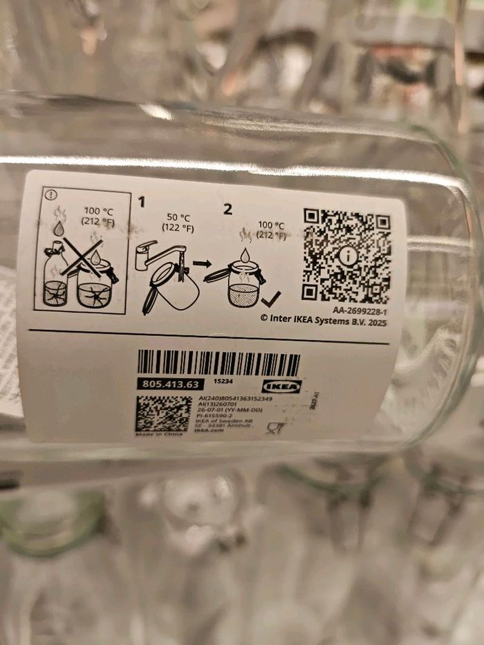 1л босоо лонх шилэн сав/Ikea/