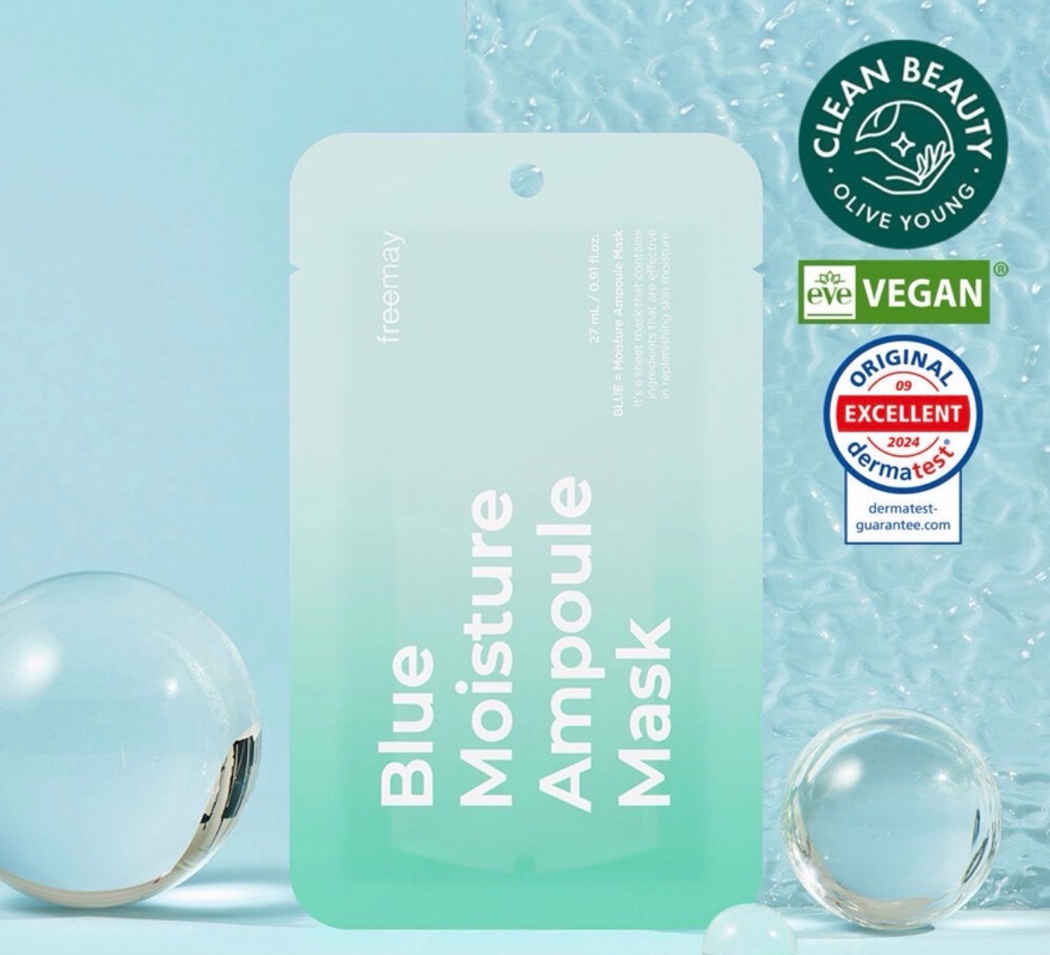 FREEMAY BLUE MOISTURE AMPOULE MASK 