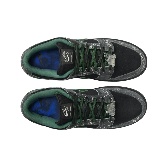 Nike x There SB Dunk Low Pro Anthracite and Gorge Green