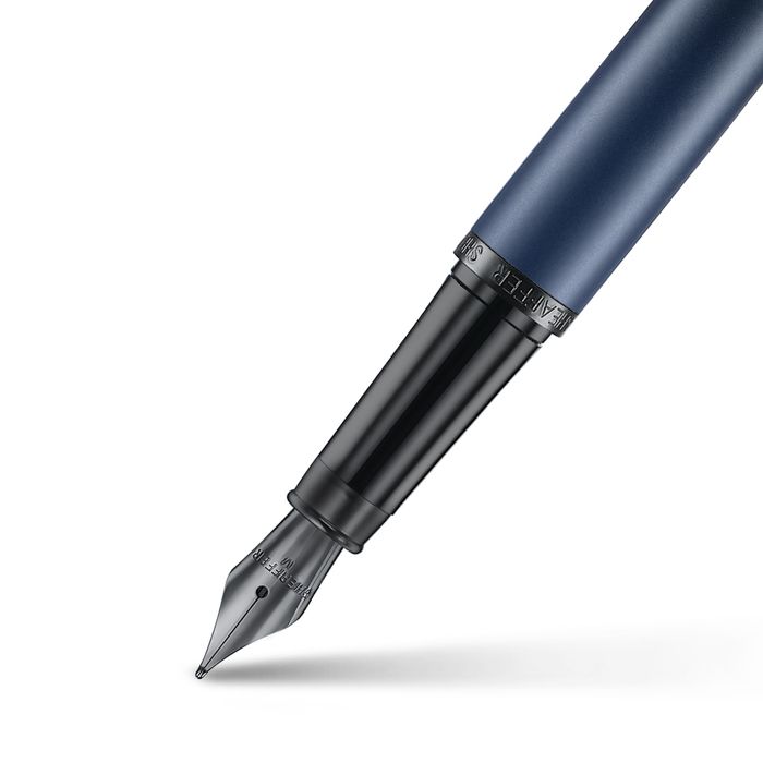 PEN SHEAFFER VFM E9429 MATT BLUE WITH MATT BLACK TRIMS WITH PVD MEDIUM NIB FP WITH CONVERTER