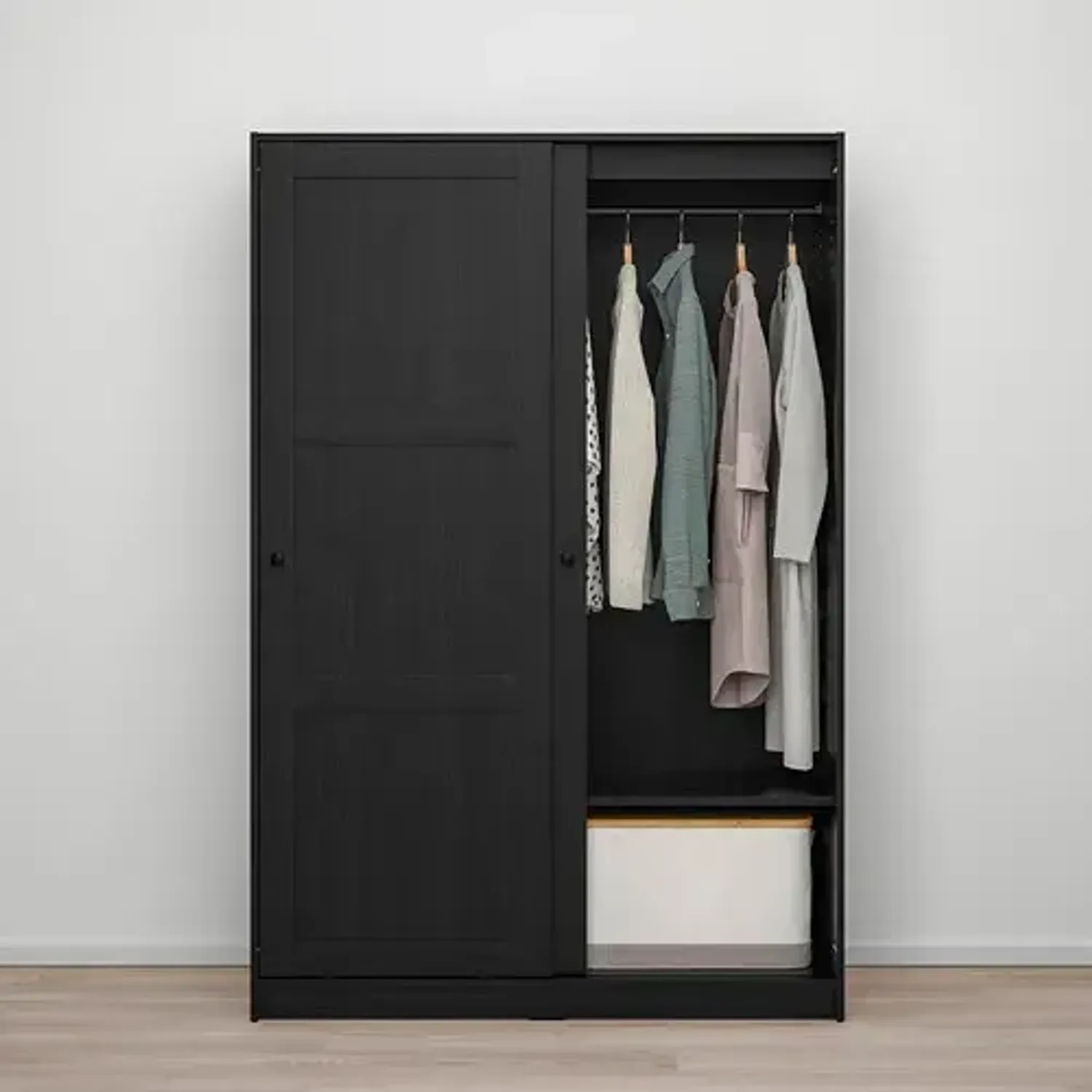 RAKKESTAD 117x176 гүйдэг хаалгатай шүүгээ бор хар