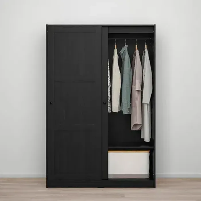 RAKKESTAD 117x176 гүйдэг хаалгатай шүүгээ бор хар