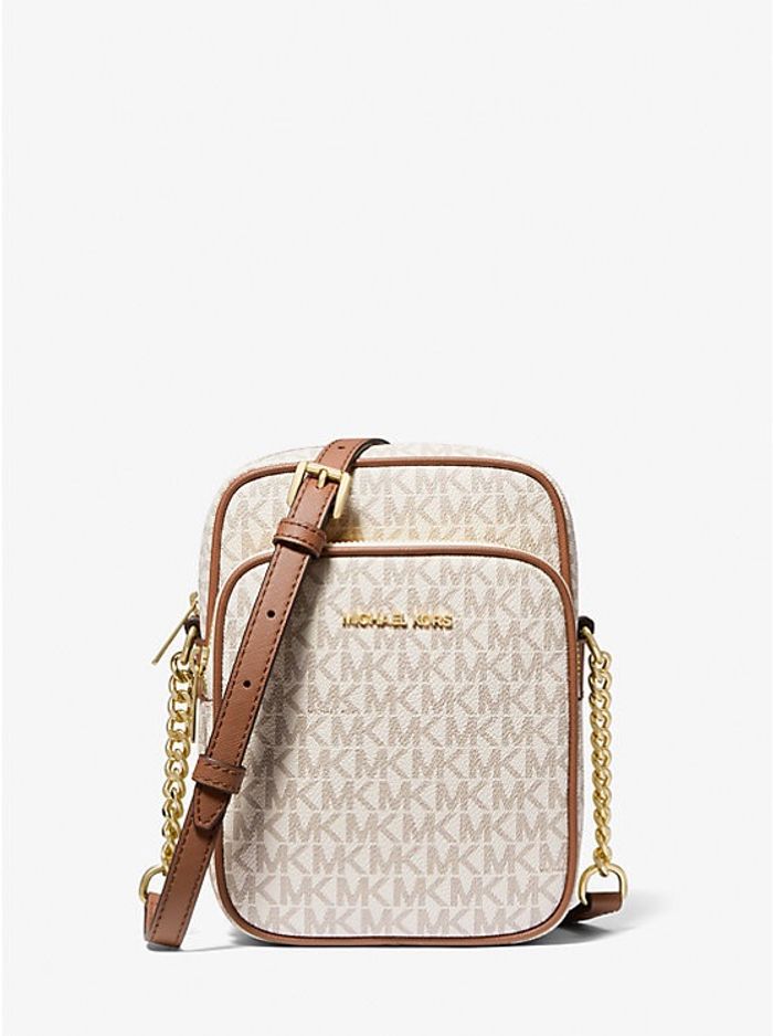 MK logo camera bag vanilla