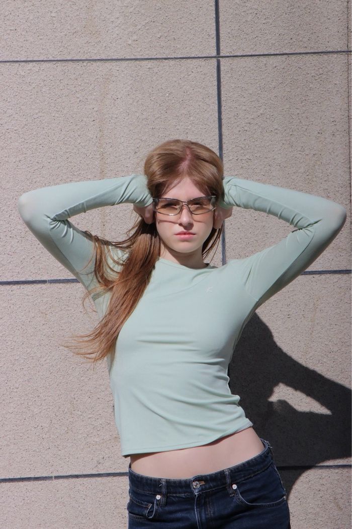 Lyocell basic long sleeve top