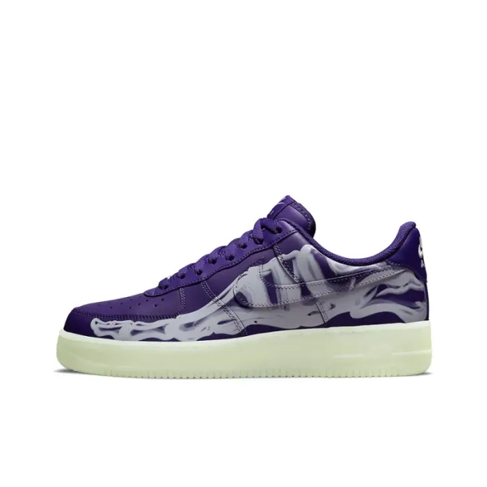 Nike Air Force 1 Low '07 QS Purple Skeleton Halloween