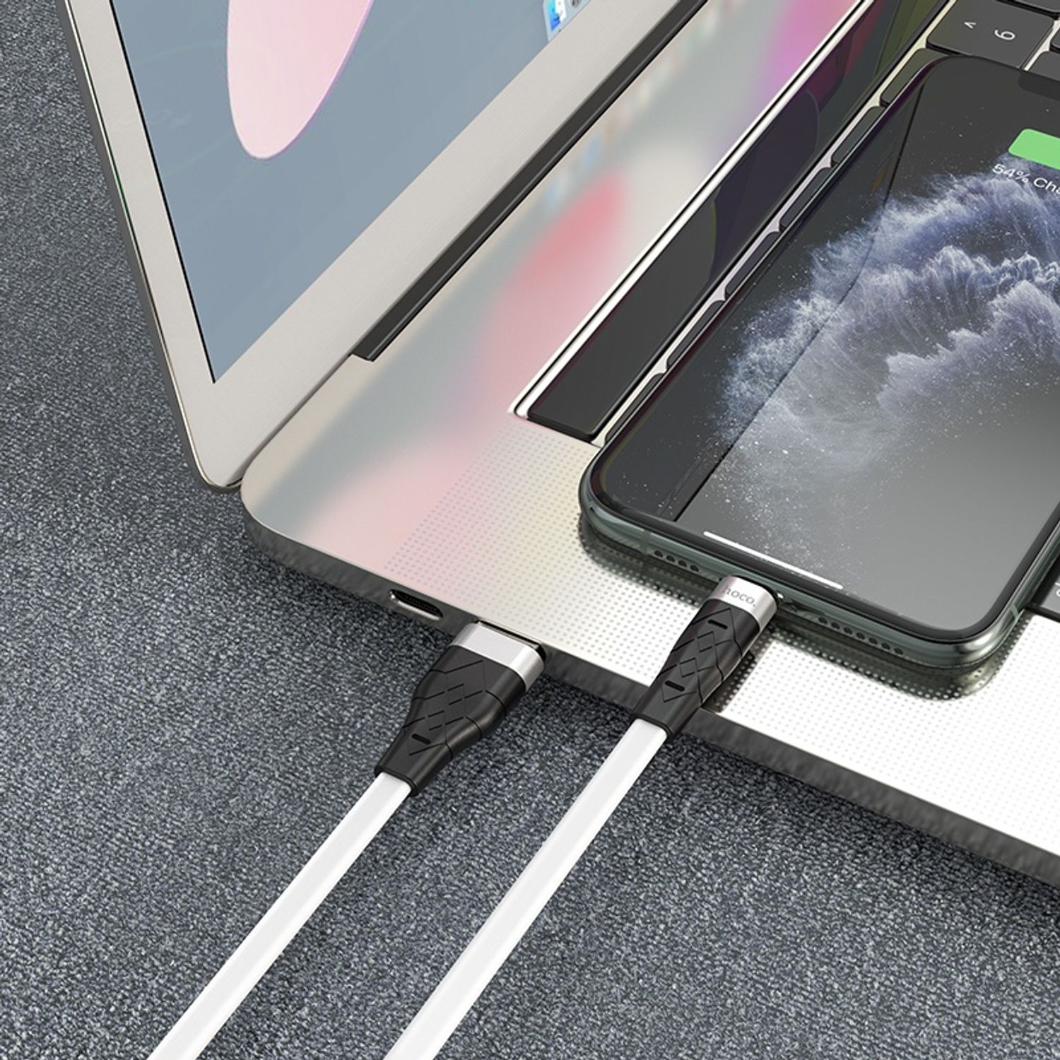 X53 Angel Цэнэглэгч Силикон Дата Кабель - iPhone