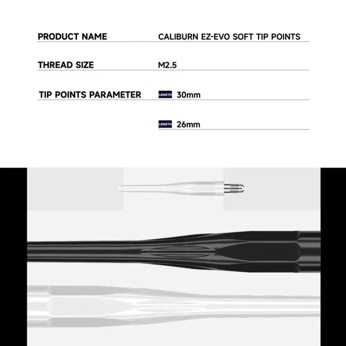 CALIBURN EZ-EVO Dart Soft Tip Points - Conversion Point