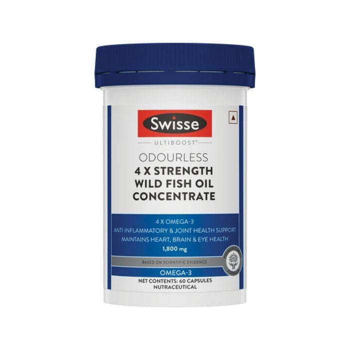 4дахин өндөр тунтай үнэргүй загасны тос / Swisse Ultiboost odourless 4x Strength Wild Fish Oil Concentrate