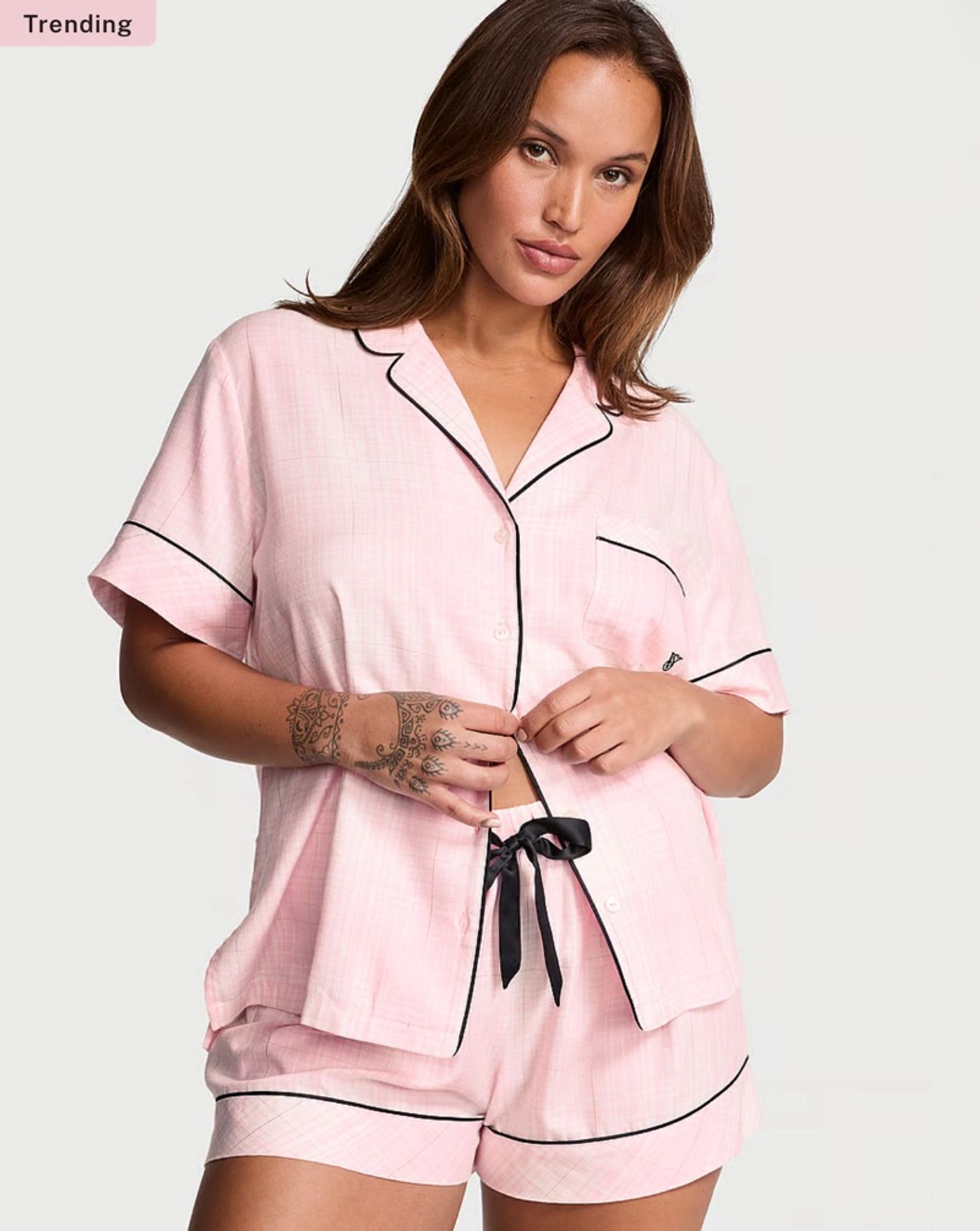 Flannel Short Pajama Set