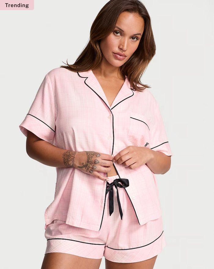 Flannel Short Pajama Set
