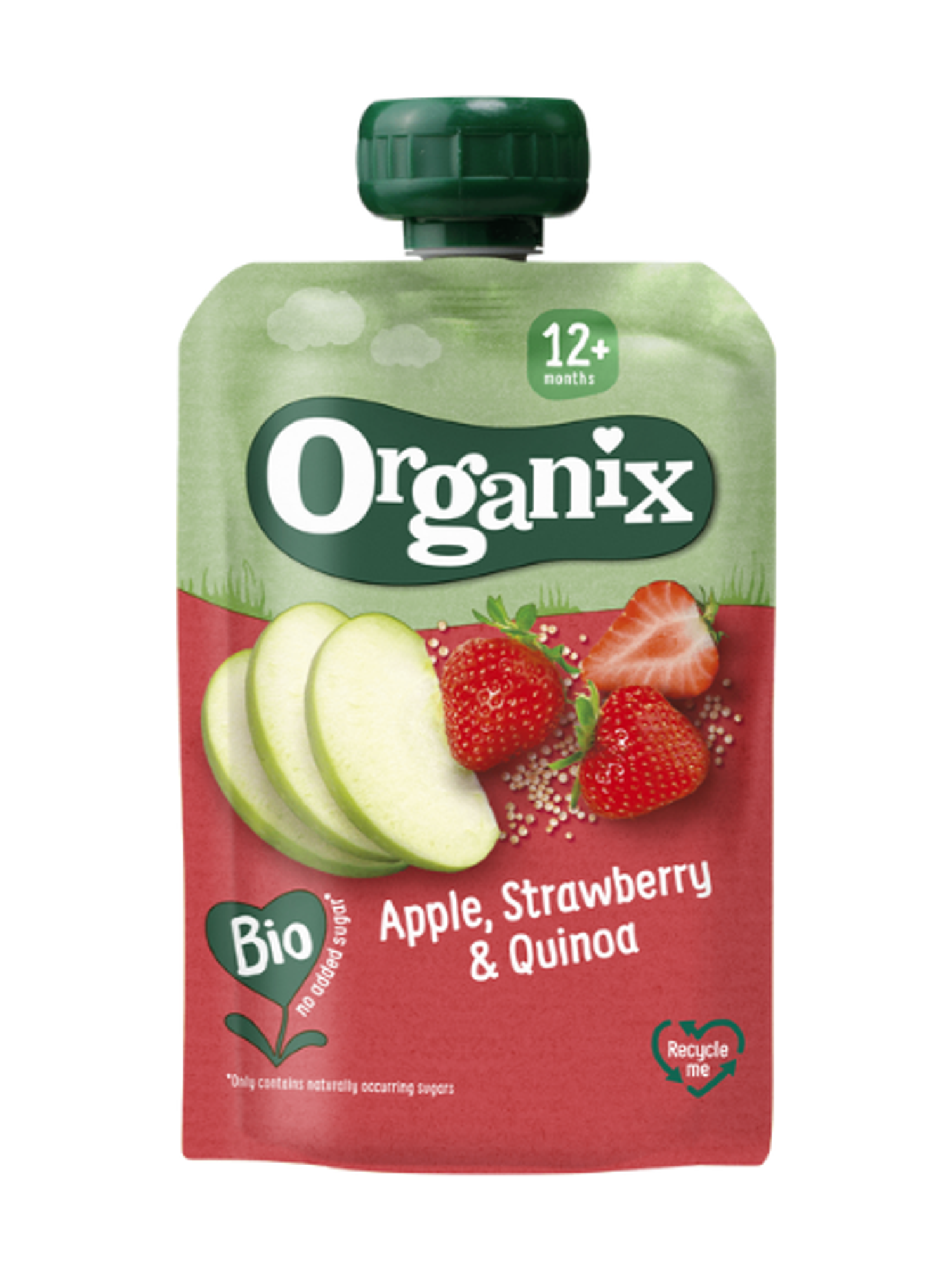 Apple, Strawberry & Quinoa pouch / Алим, гүзээлзгэнэ квиноатай нухаш 100 гр