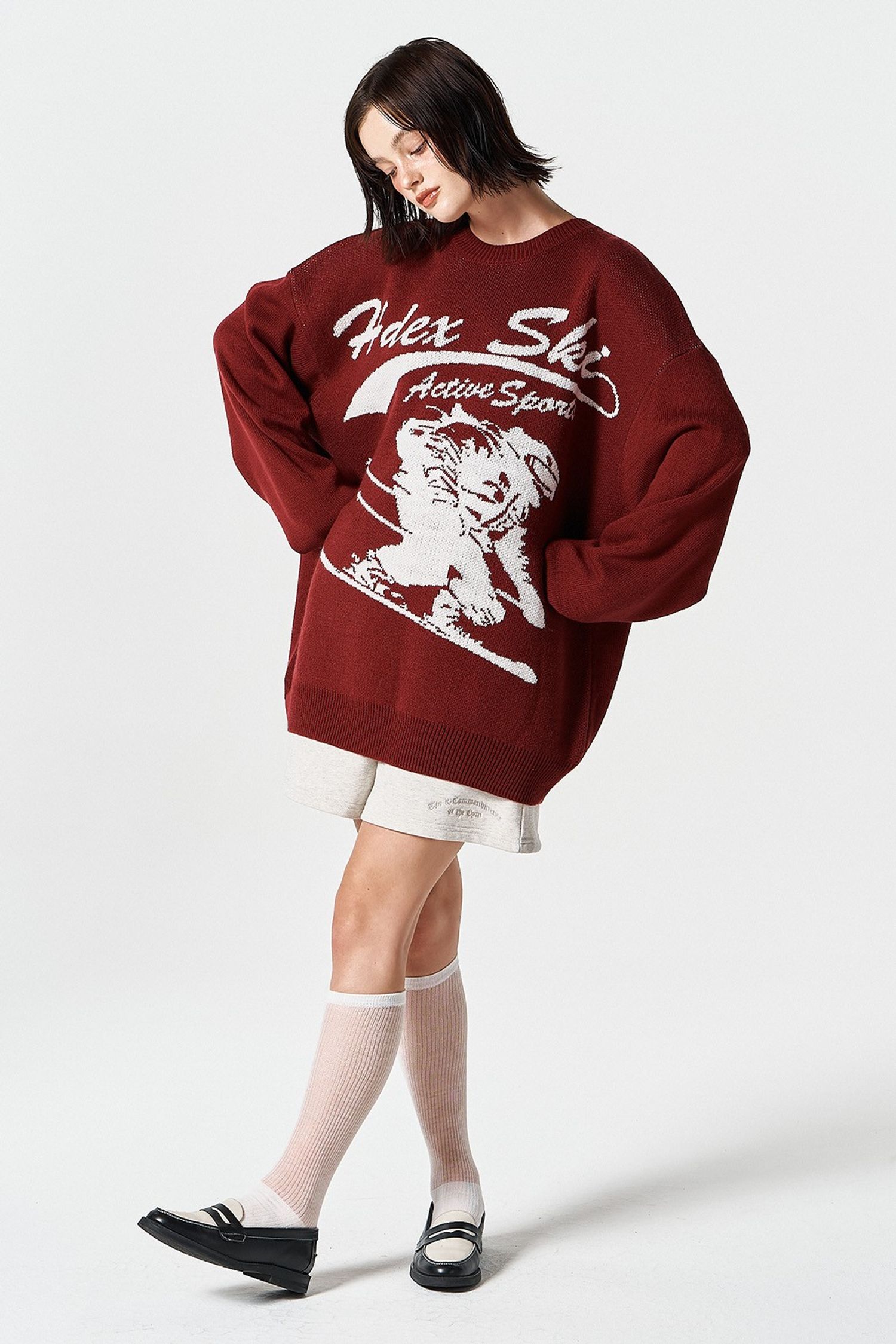 Overfit Ski Knit (Cherry Red)