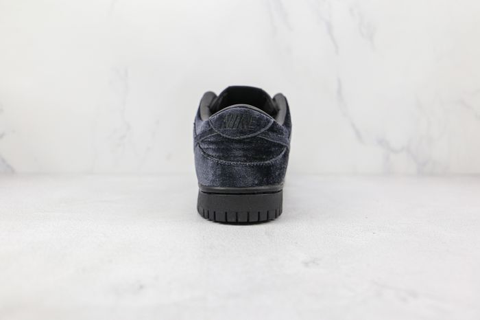 Nike x Dover Street Market Dunk Low "Triple Black Velvet"
