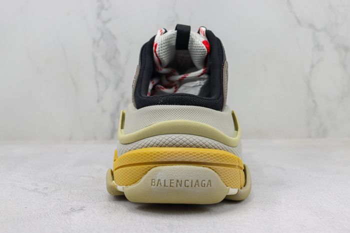 Balenciaga Multicolor Faux Leather and Mesh Triple S 