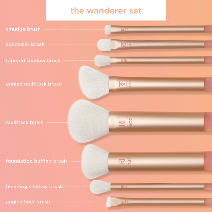REAL TECHNIQUES The Wanderer Make up Brush Kit