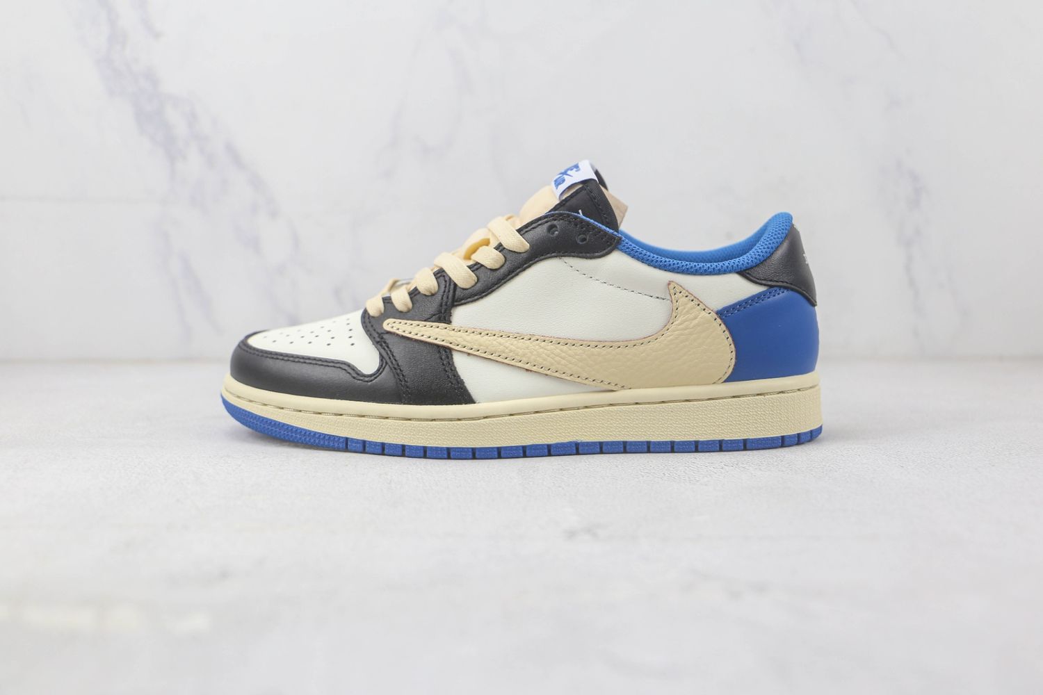 Travis Scott Low Neck PU Leather Sneaker for Men - Multi Color