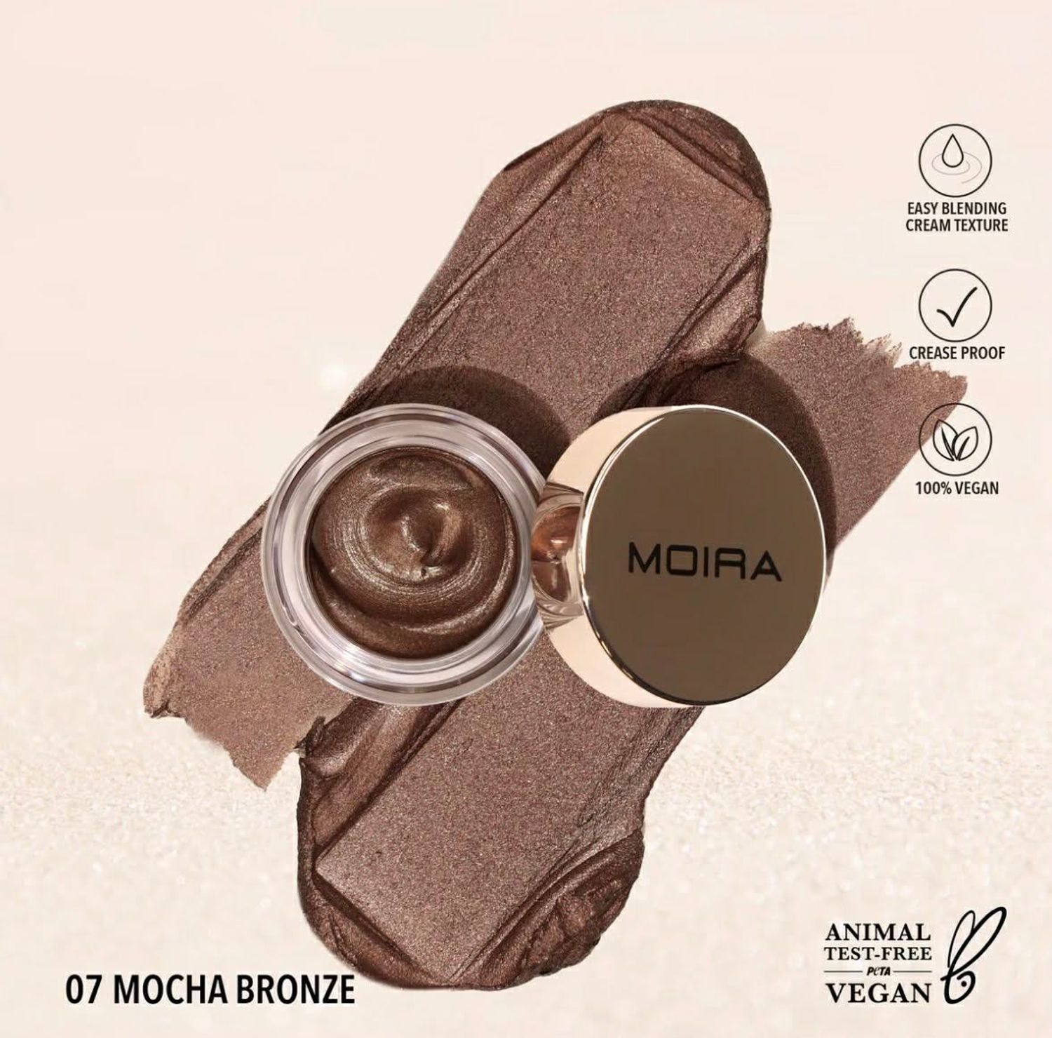 Moira Everlast Shimmer Cream shadow (007,mocha bronze)