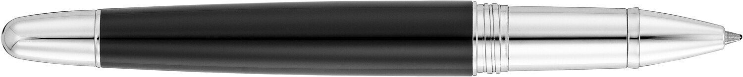 Waldmann Précieux pinstripe pattern black lacquered Rollerball Pen 