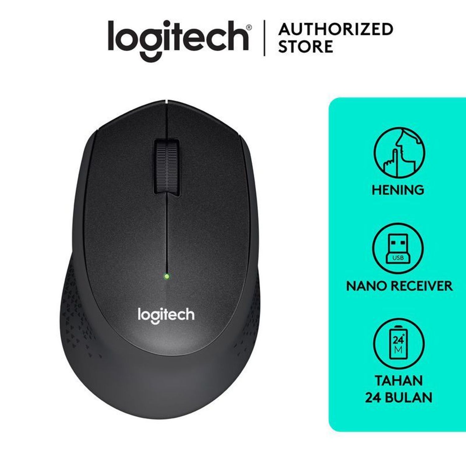 Logitech M280 Wireless Mouse Comfort Plus - Black