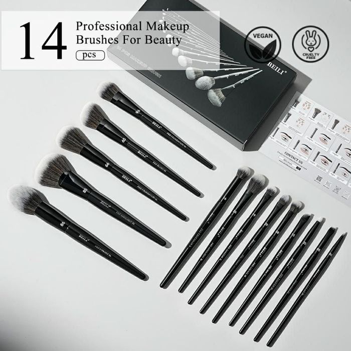 BEILI 14pcs  Makeup Brush Set