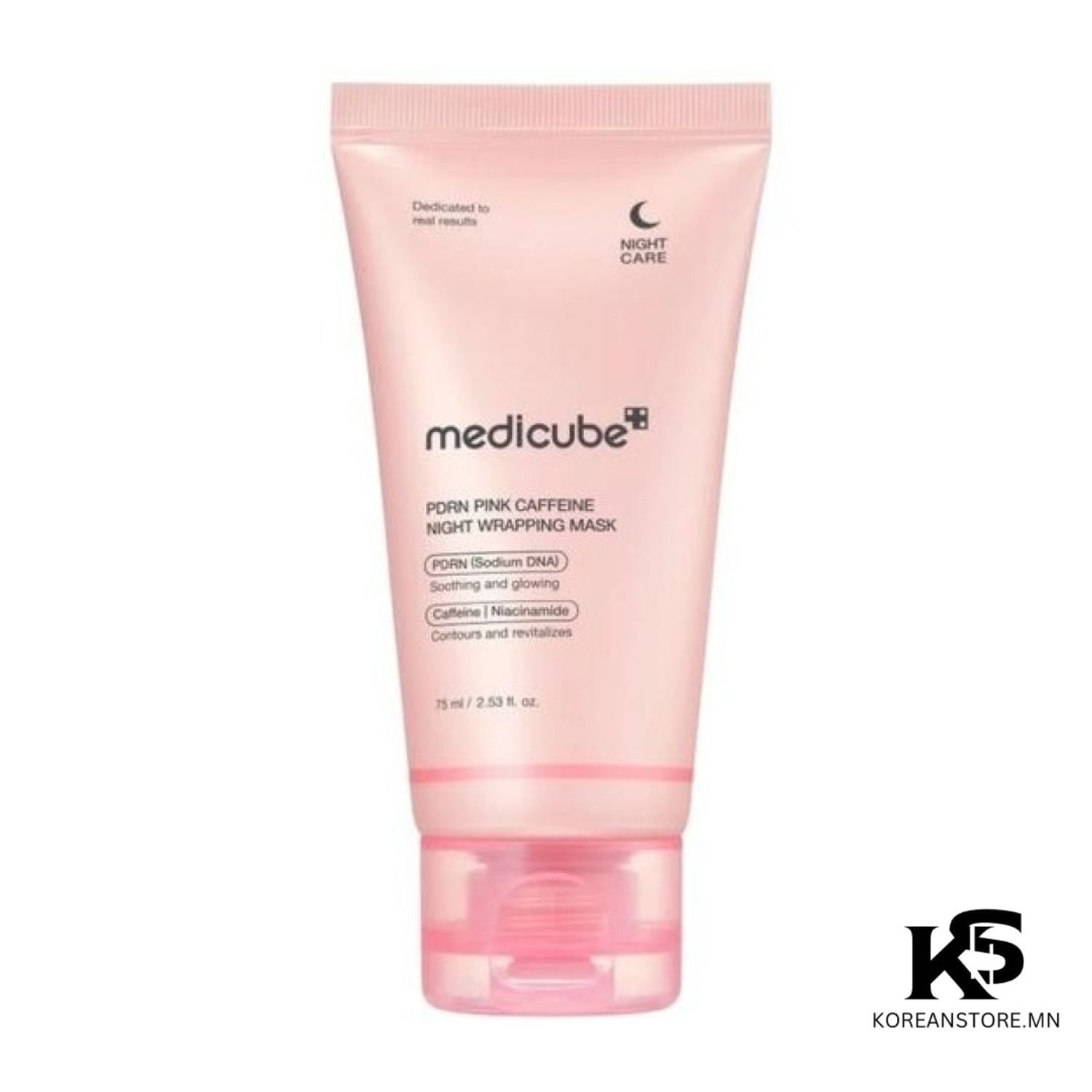 Medicube pdrn pink caffeine night wrapping mask