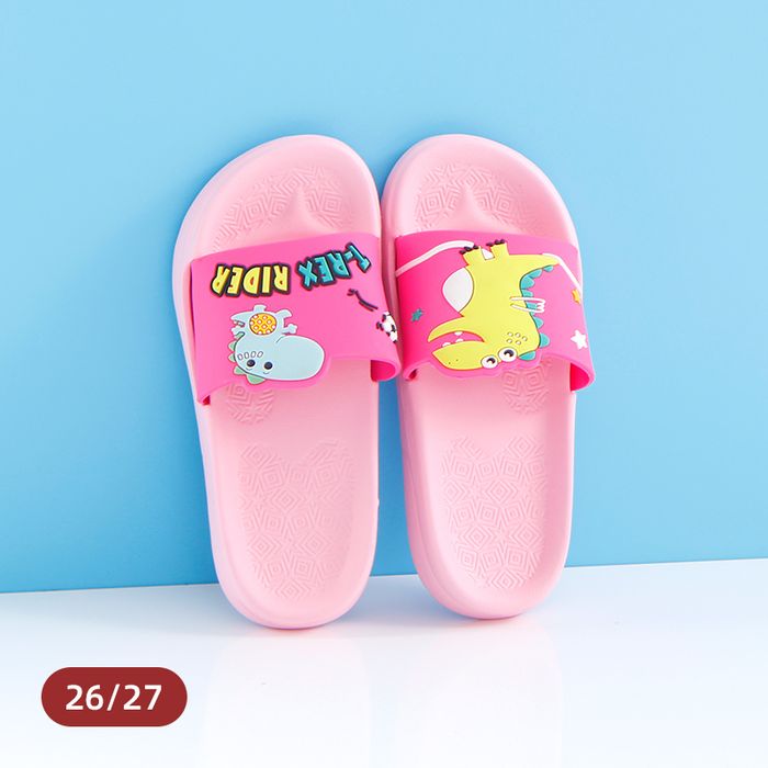 (Pink)(26/27) Slippers for Children