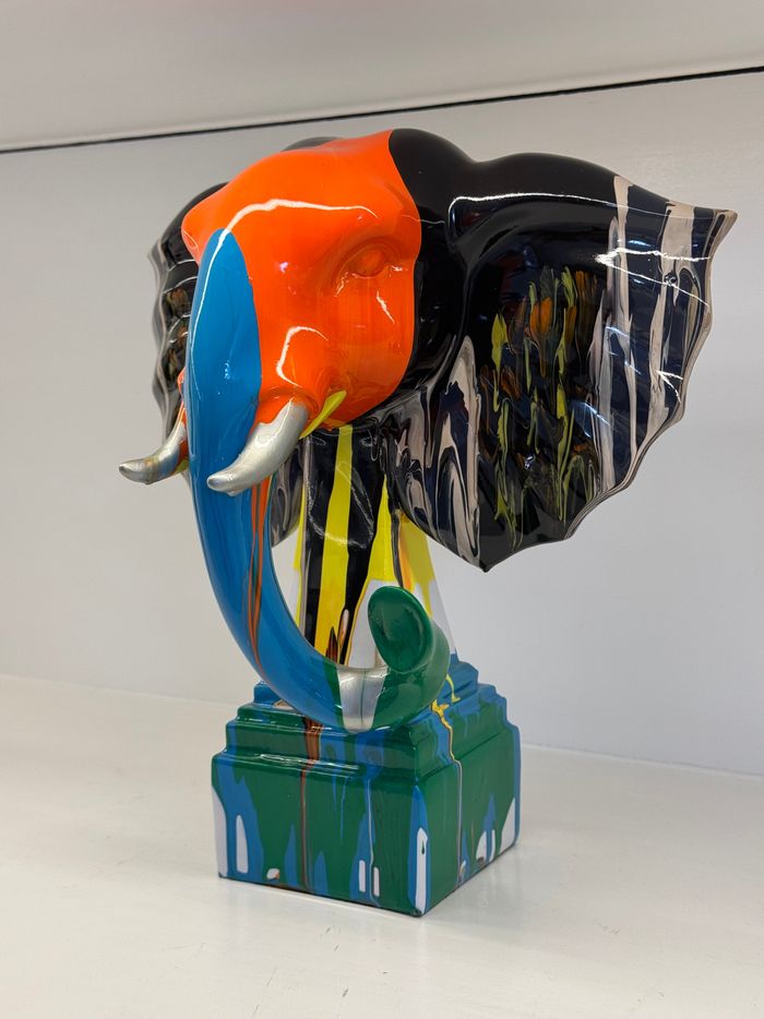 Elephant Head Sculpture