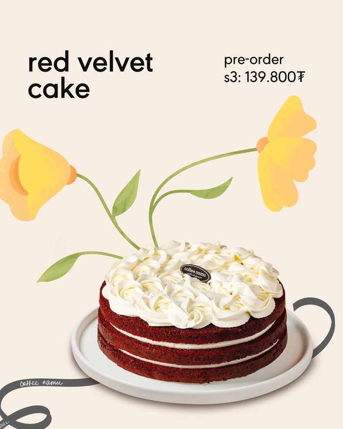 𝗥𝗲𝗱 𝘃𝗲𝗹𝘃𝗲𝘁 𝗰𝗮𝗸𝗲 (S3-21cm) том хэмжээтэй.